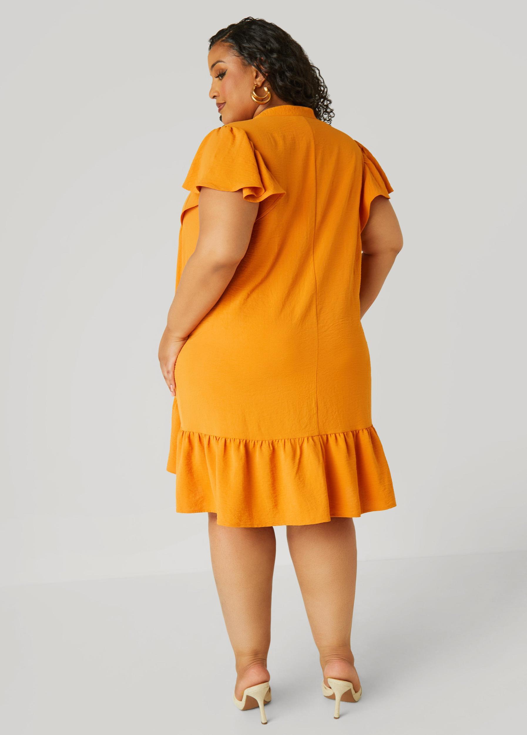 Flounced Pleated Dress Product Image