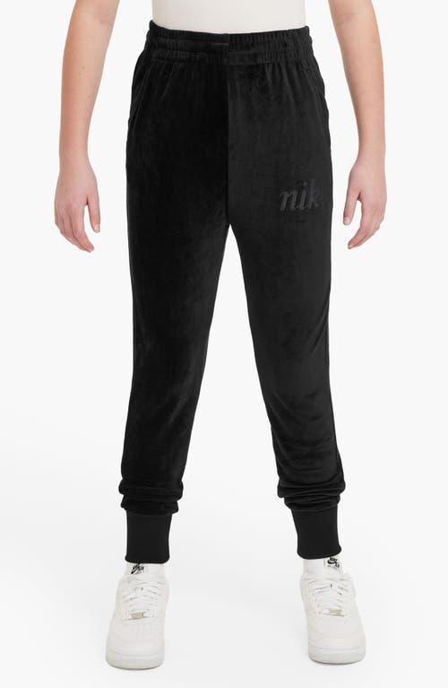 Nike Kids' Sportswear Velour Joggers in Black/Anthracite at Nordstrom Product Image