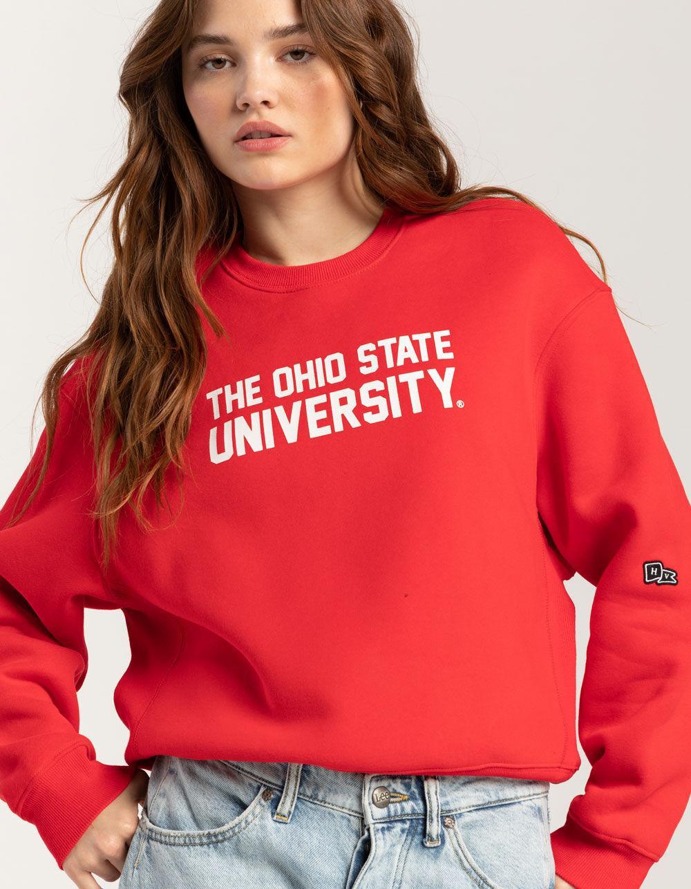 HYPE AND VICE Ohio State University Womens Crewneck Sweatshirt Product Image