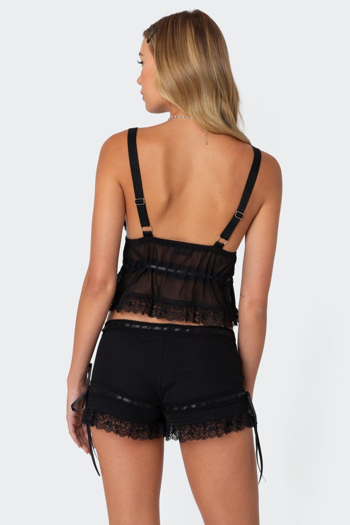Marielle Sheer Ribbon Tank Top Product Image