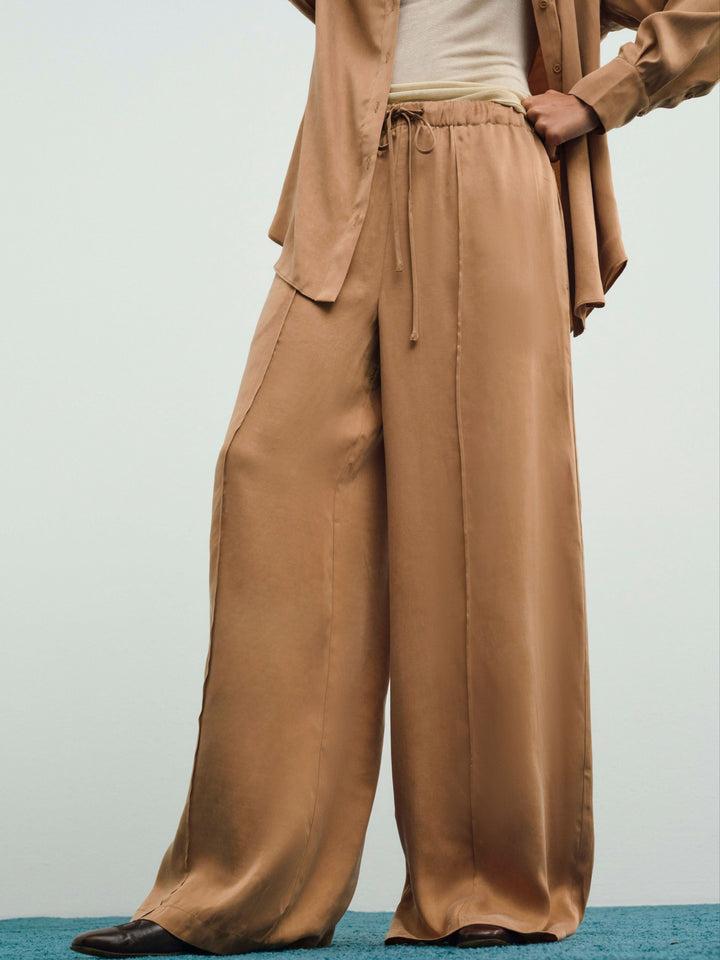 Clarabell Wide-Leg Pant — Neutral Product Image