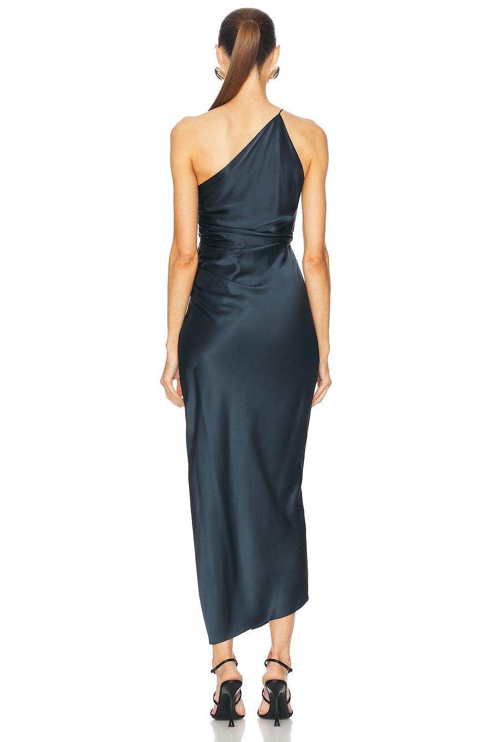 Asymmetric Gathered Wrap Dress Product Image