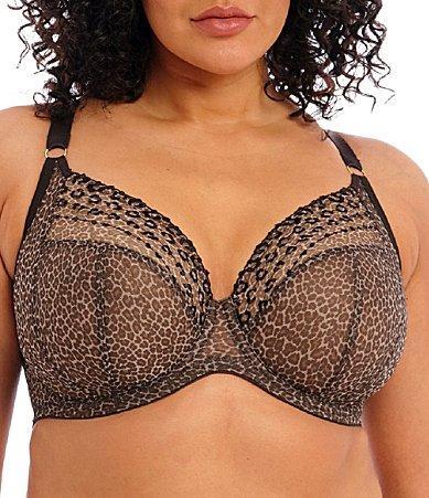 Elomi Plus Size Matilda Embroidered Sheer Plunging Convertible U-Back to Racerback Contour Wire Full Product Image