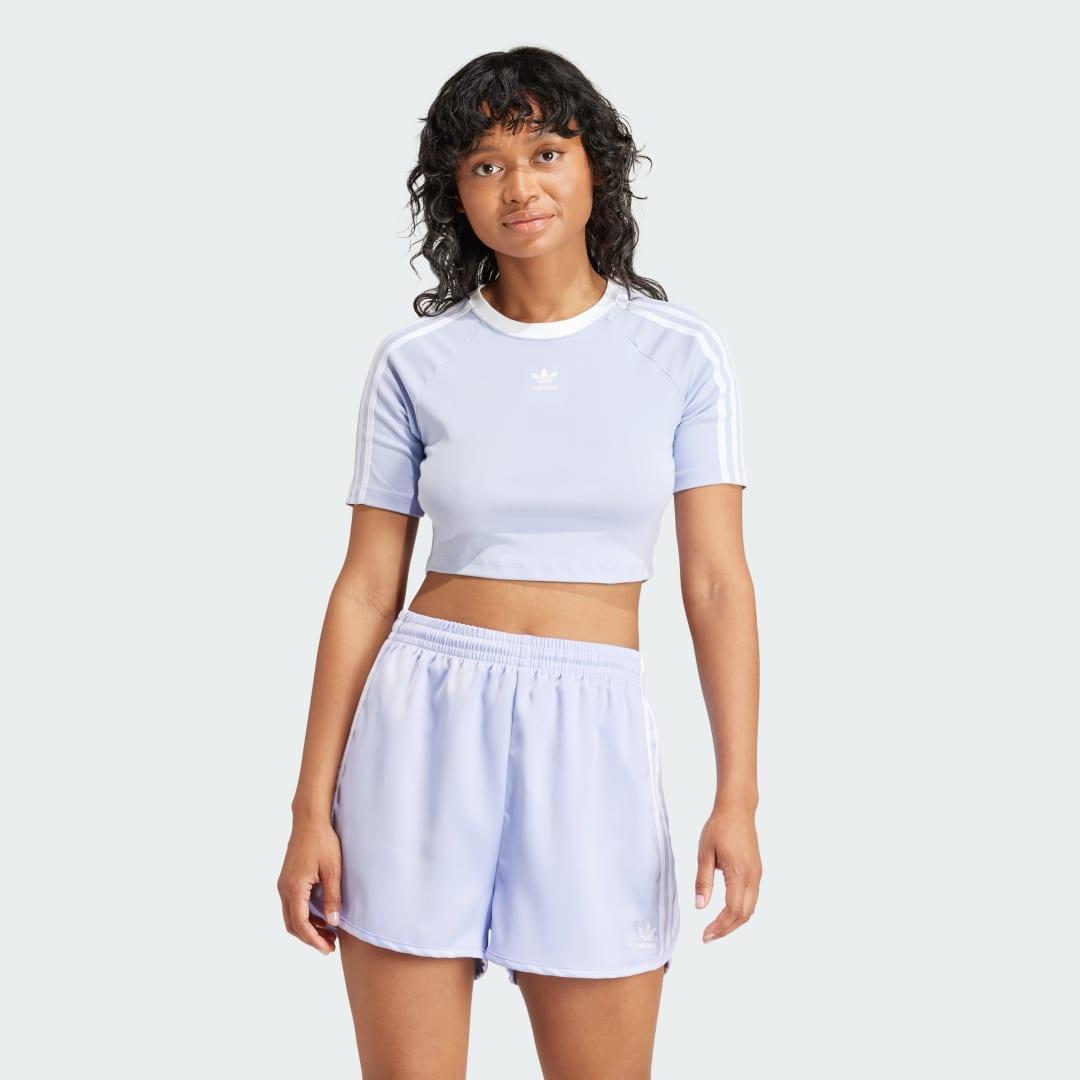 adidas Originals Crop Baby Tee in Black at Nordstrom, Size X-Small Product Image