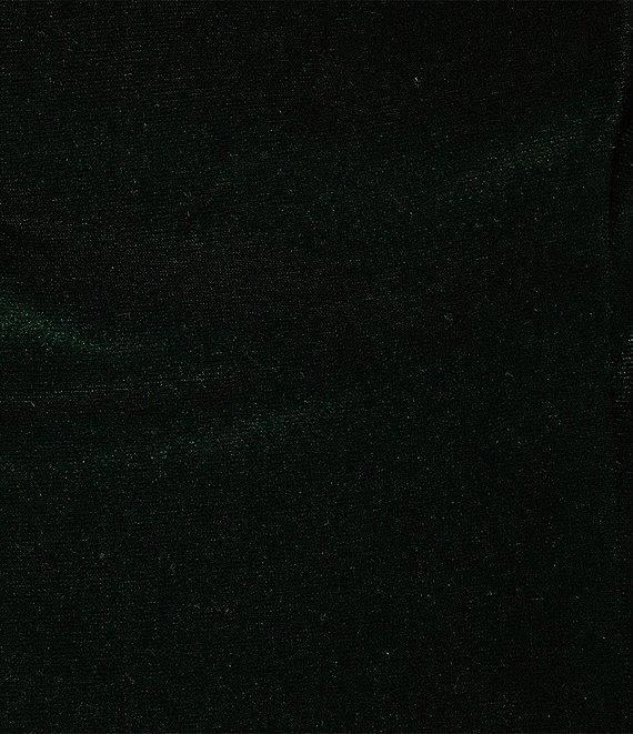 B. Darlin Long Sleeve Square Neck Stretch Velvet Bodycon Dress Product Image