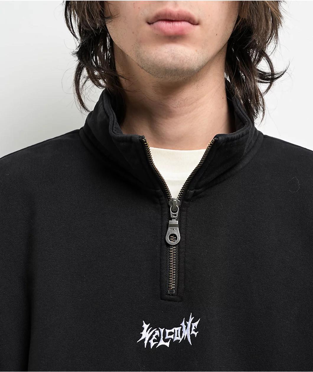 Welcome Vamp Core Black Quarter Zip Sweatshirt  Product Image