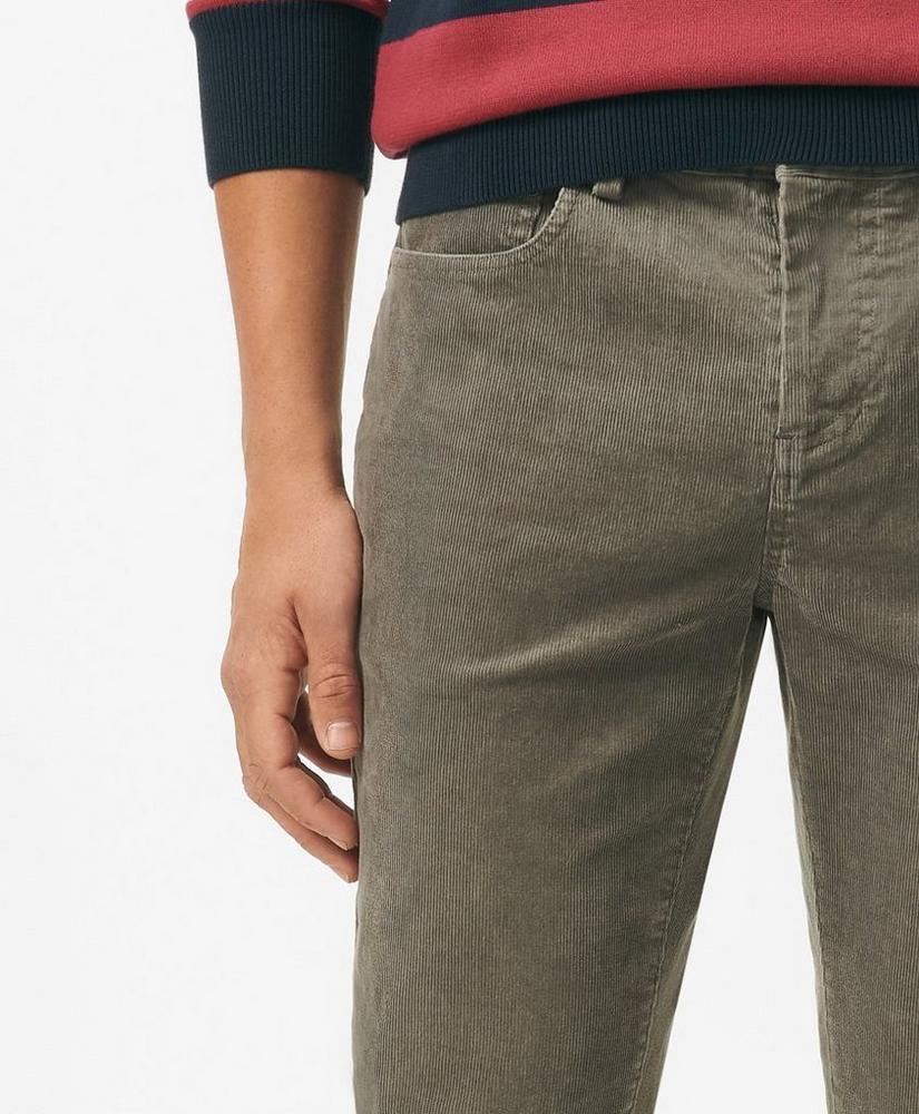 Slim Fit Five-Pocket Stretch Corduroy Pants Product Image