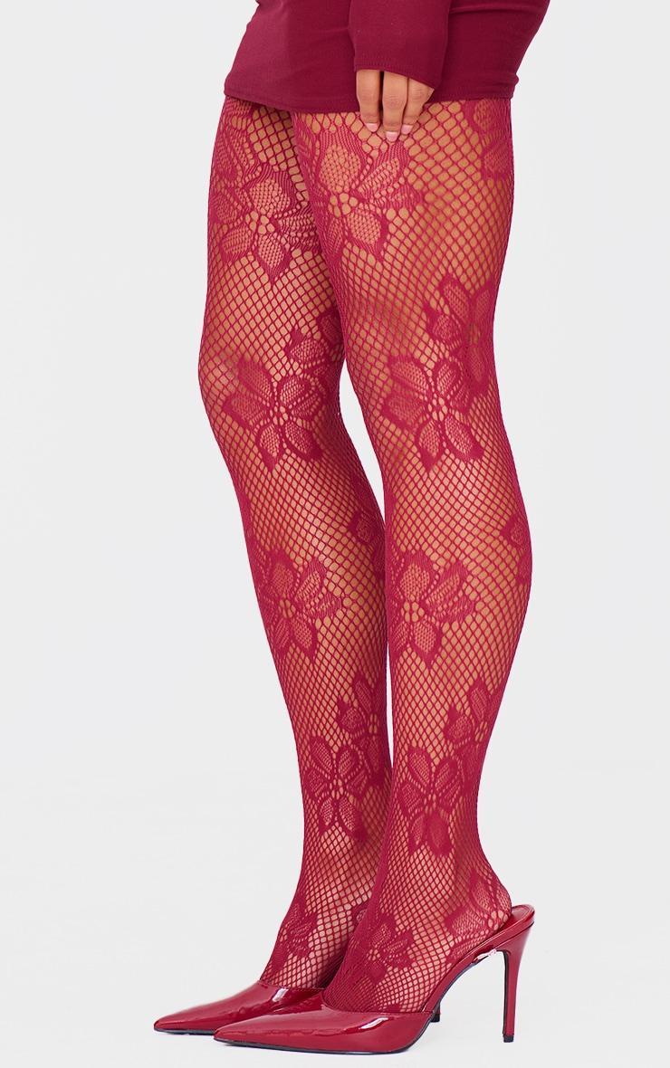 Burgundy Lace Tight Product Image