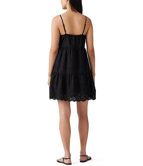 Levi's® Cora Sleeveless Eyelet Embroidered Scalloped-Hem Mini Dress Product Image