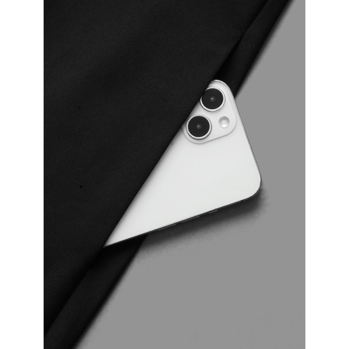 Plus Size Suit Collar Metal Detail Midi Dress Black Women At the Office Overlapping Suit Collar Long Sleeve Curvy BloomChic 22-24/3X Product Image