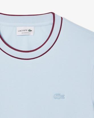 Men's Stretch Piqué Striped Collar T-Shirt Product Image