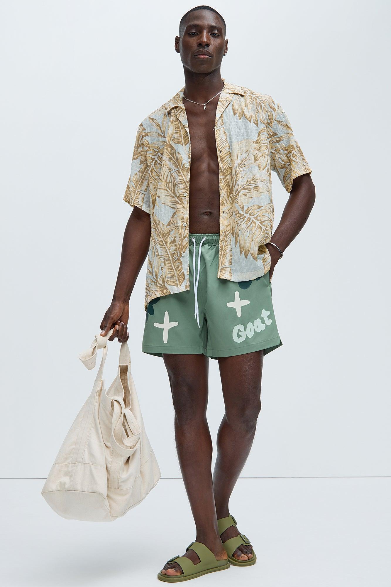 Goat And All Swim Trunks - Sage Product Image