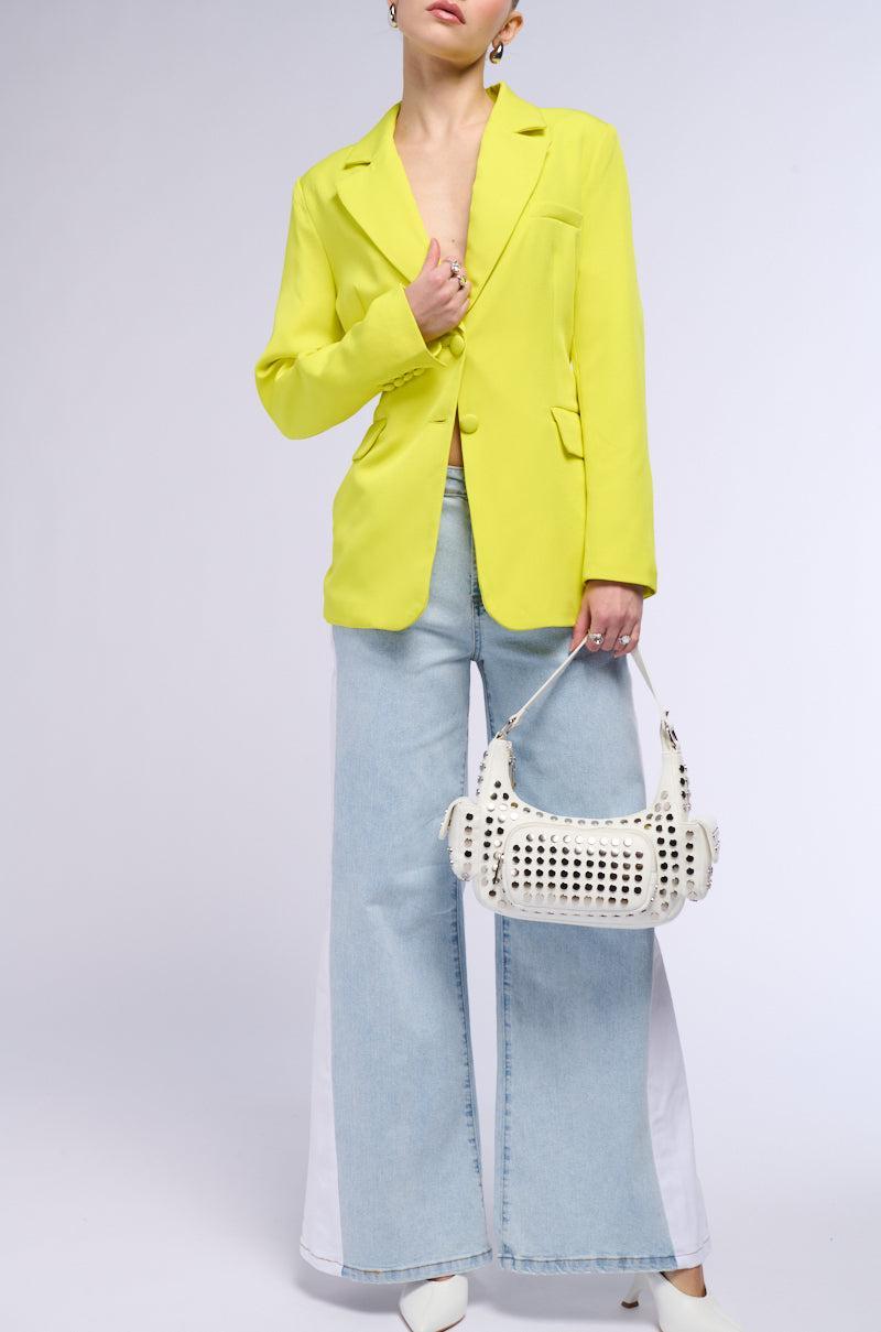 IN AND OUT MID RISE WIDE LEG JEANS Product Image