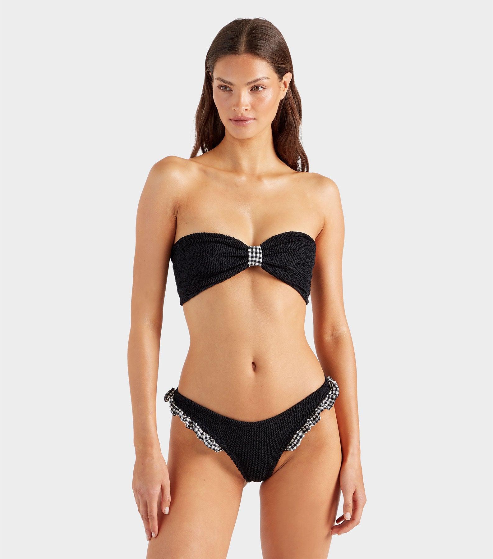 Jean Bikini - Black Gingham Product Image