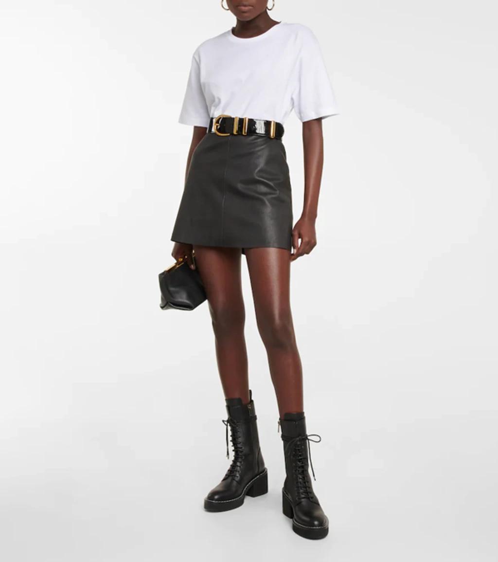 KHAITE Womens White Mae Brand-patch Cotton-jersey T-shirt In Cream Product Image