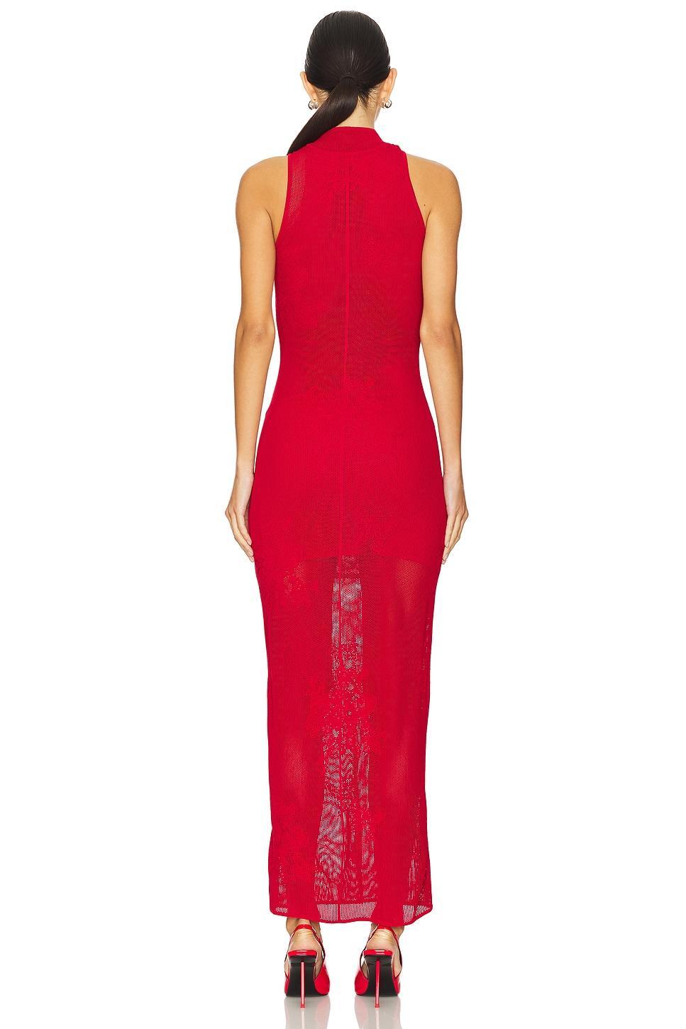 Lace Pointelle Knit Racer Dress Product Image