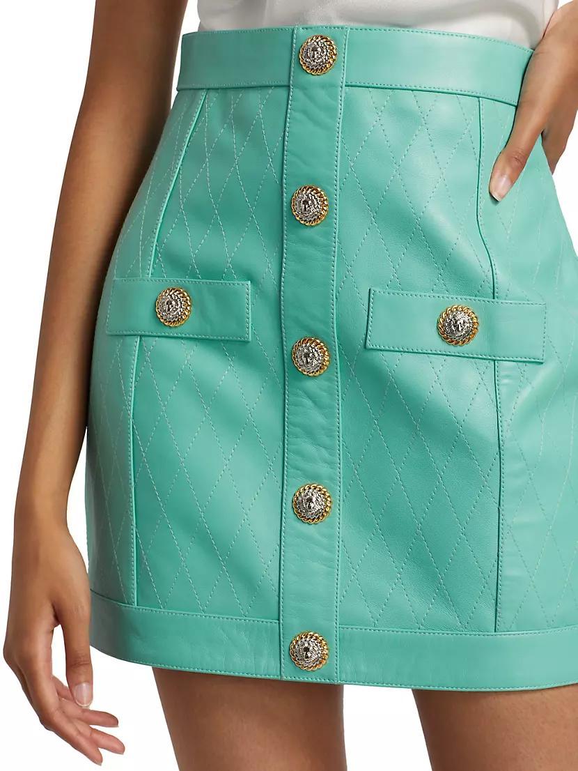 Quilted Leather Miniskirt Product Image