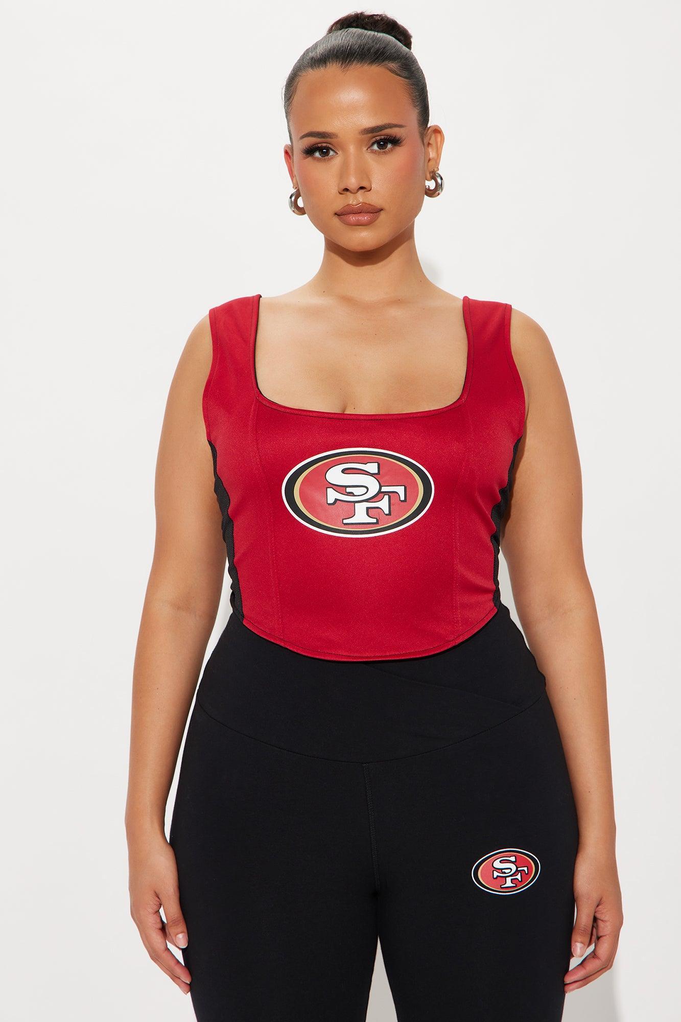 49ers Halftime Show Corset Top - Red/Black Female Product Image