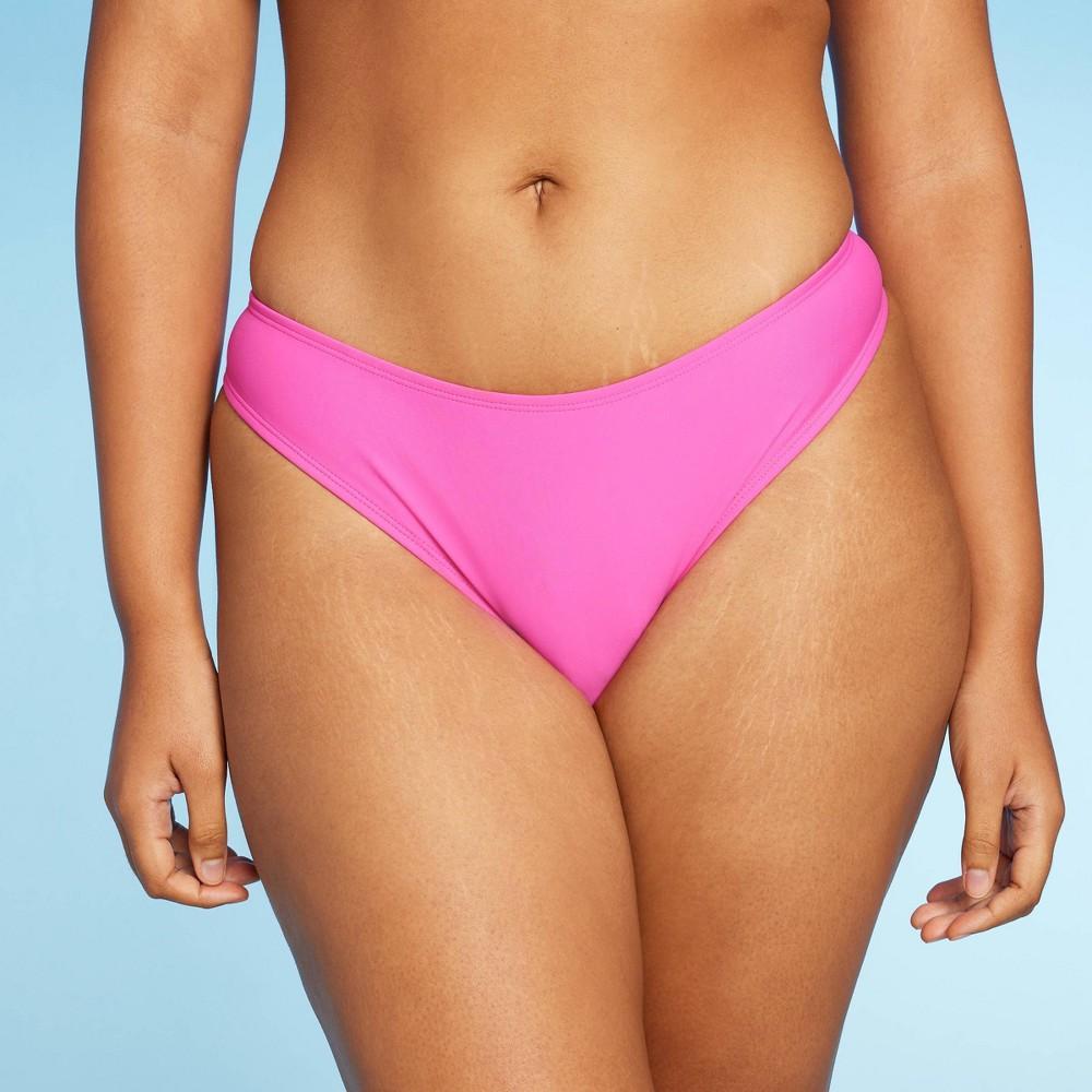 Womens Low-Rise High Leg Cheeky Bikini Bottom - Wild Fable Red XL Product Image