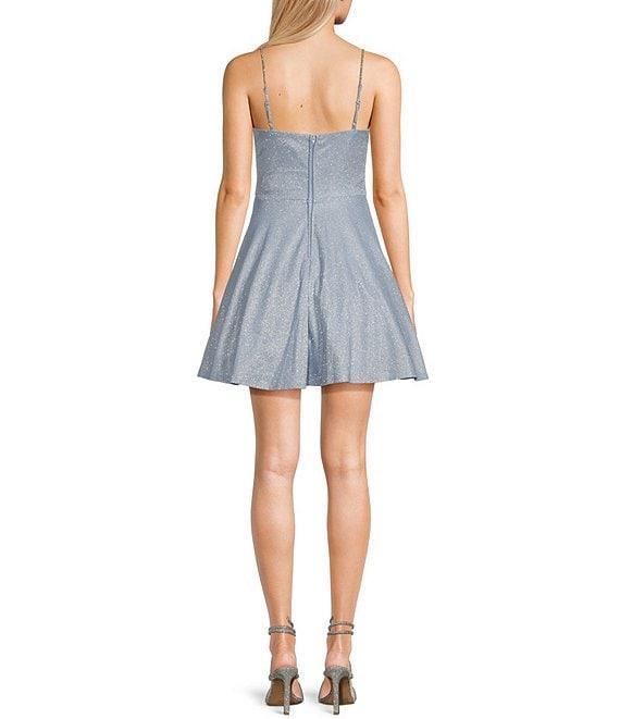 Midnight Doll Spaghetti Strap Sweetheart Flared Party Dress Product Image