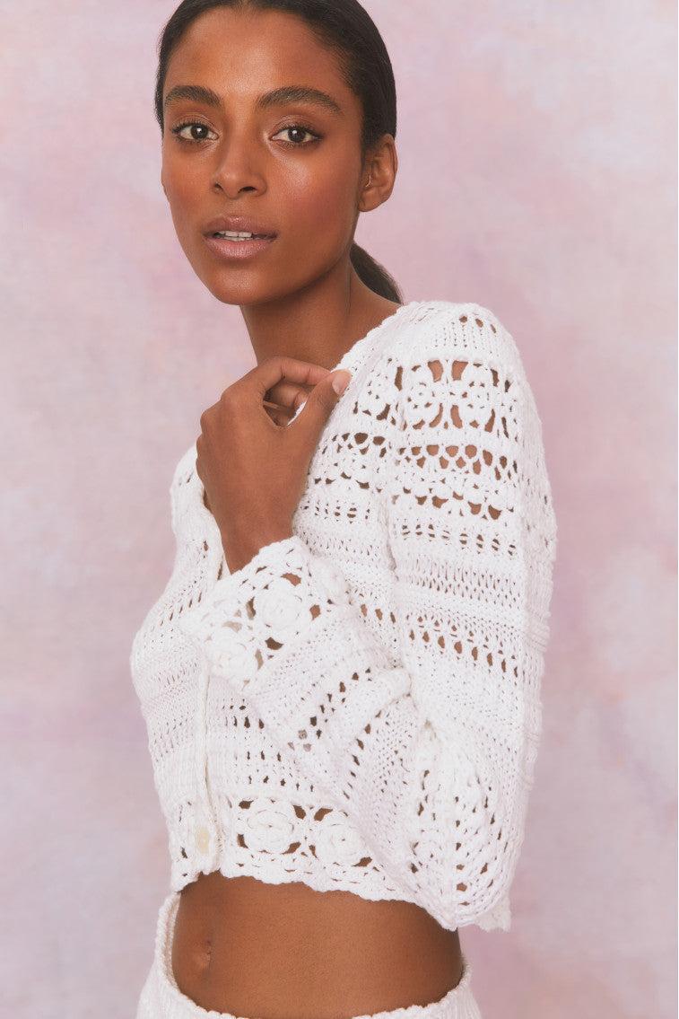 Middleton Cotton Crochet Cardigan Product Image
