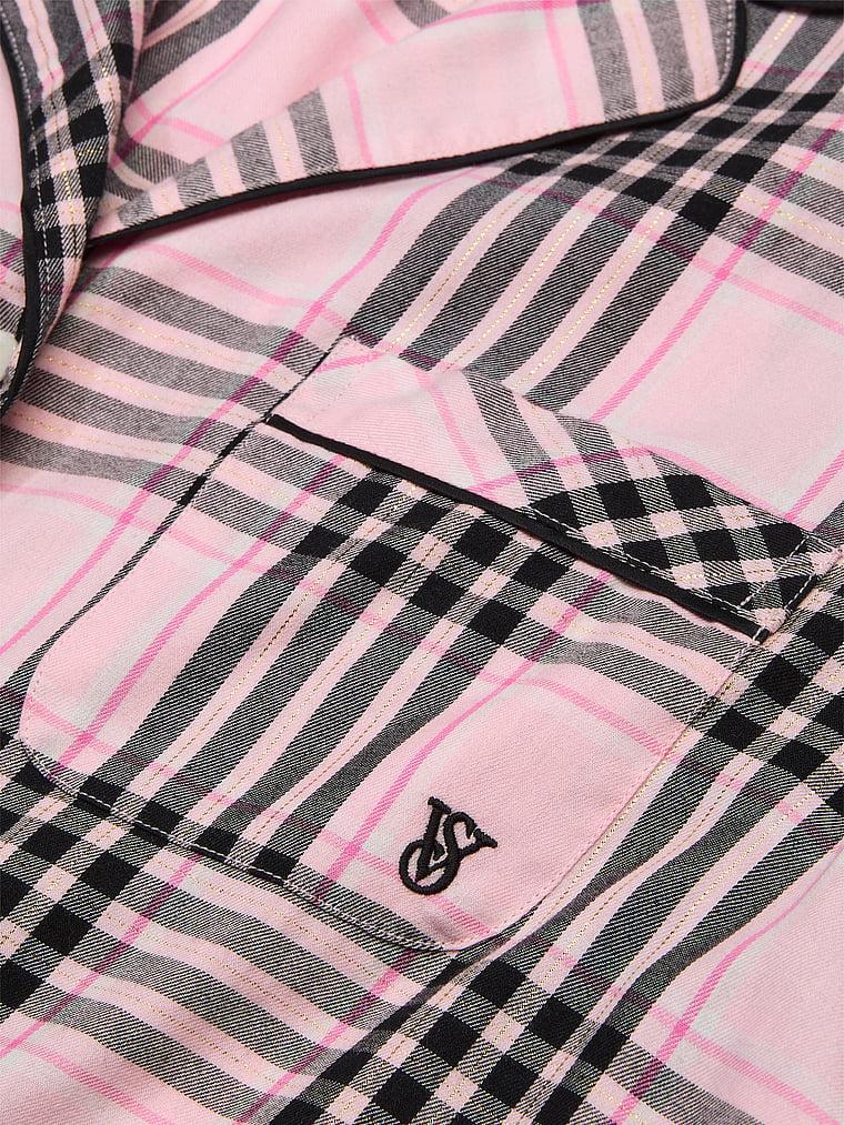 Flannel Popover Long Pajama Set Product Image