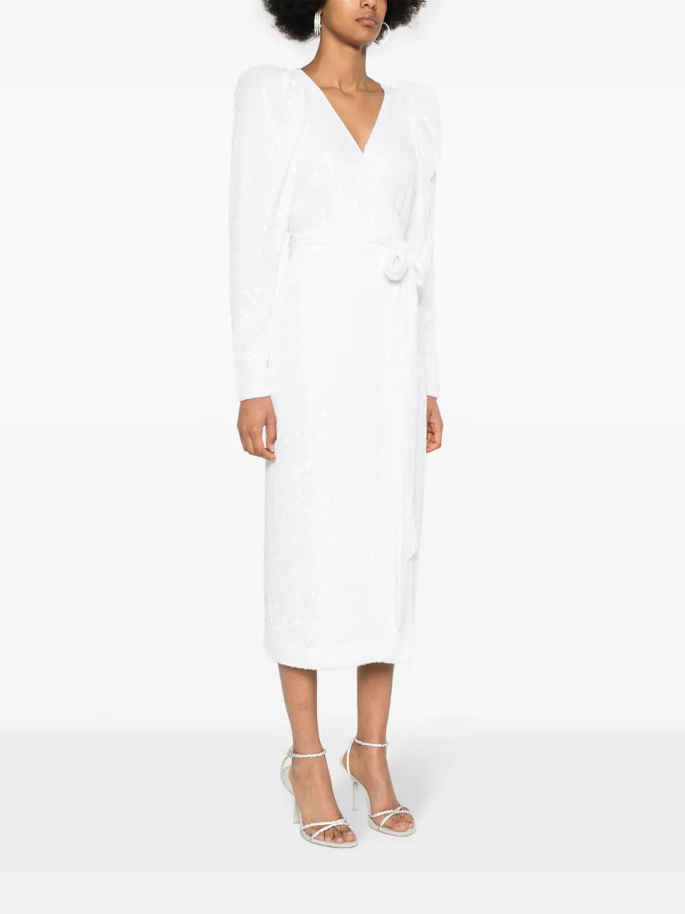 sequined midi wrap dress Product Image