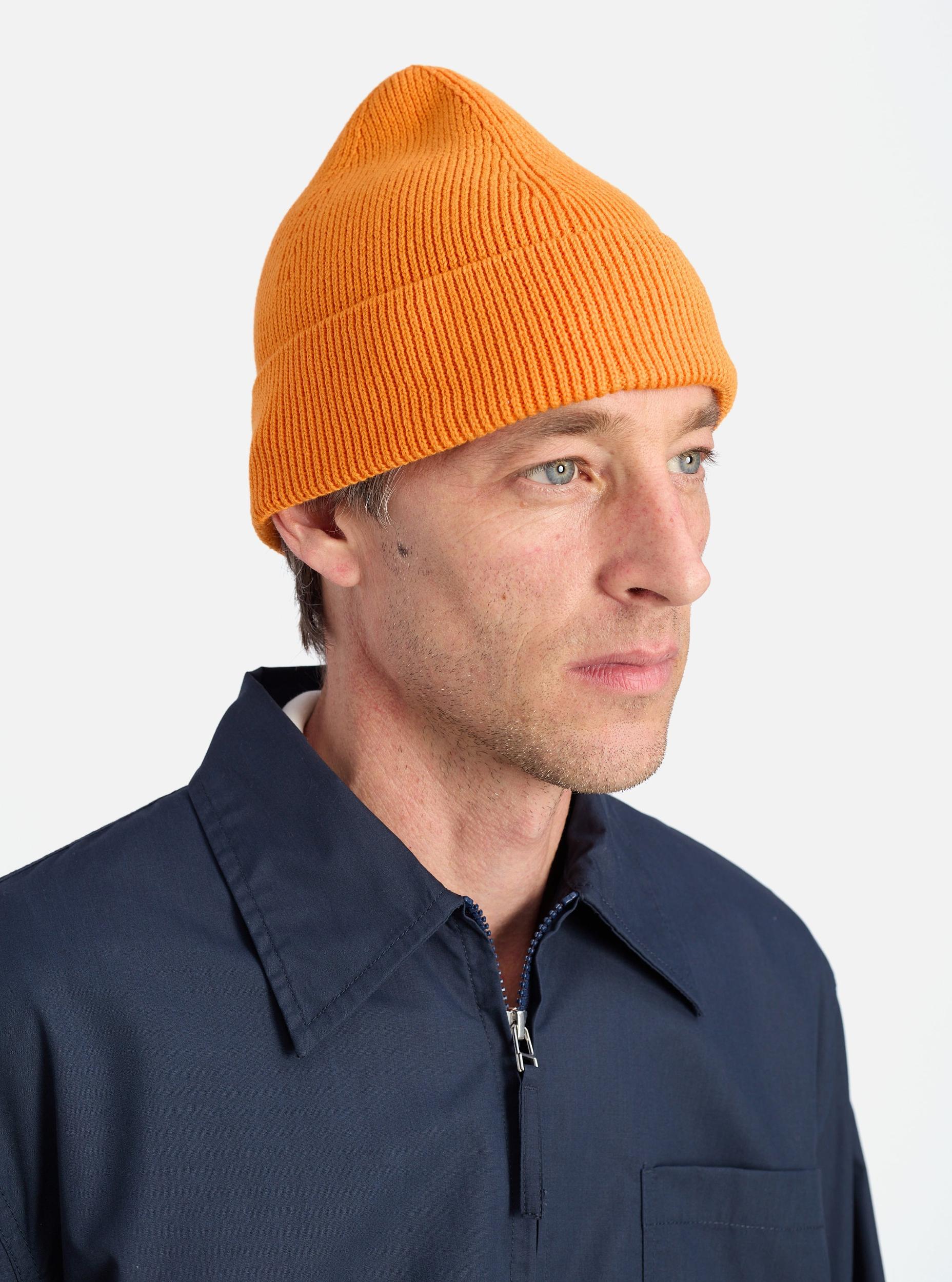Orange Cotton Rib Watch Cap Product Image