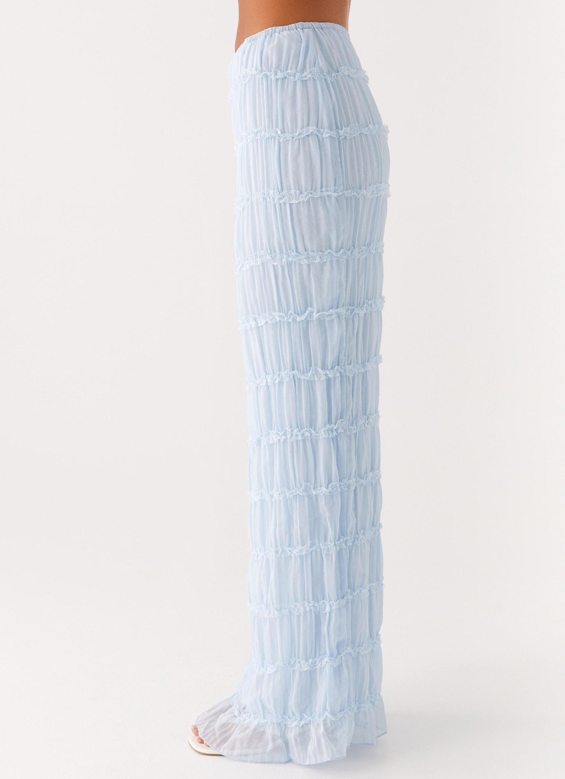 Daydreaming Low Rise Maxi Skirt - Blue Product Image