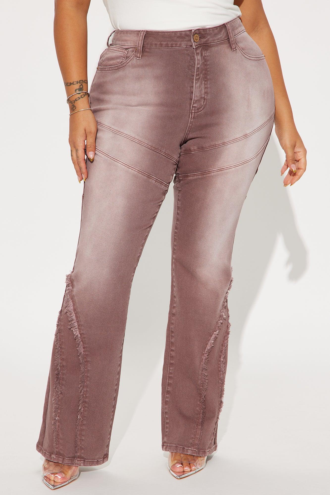 Kiss And Tell Flare Pant - Mauve Product Image