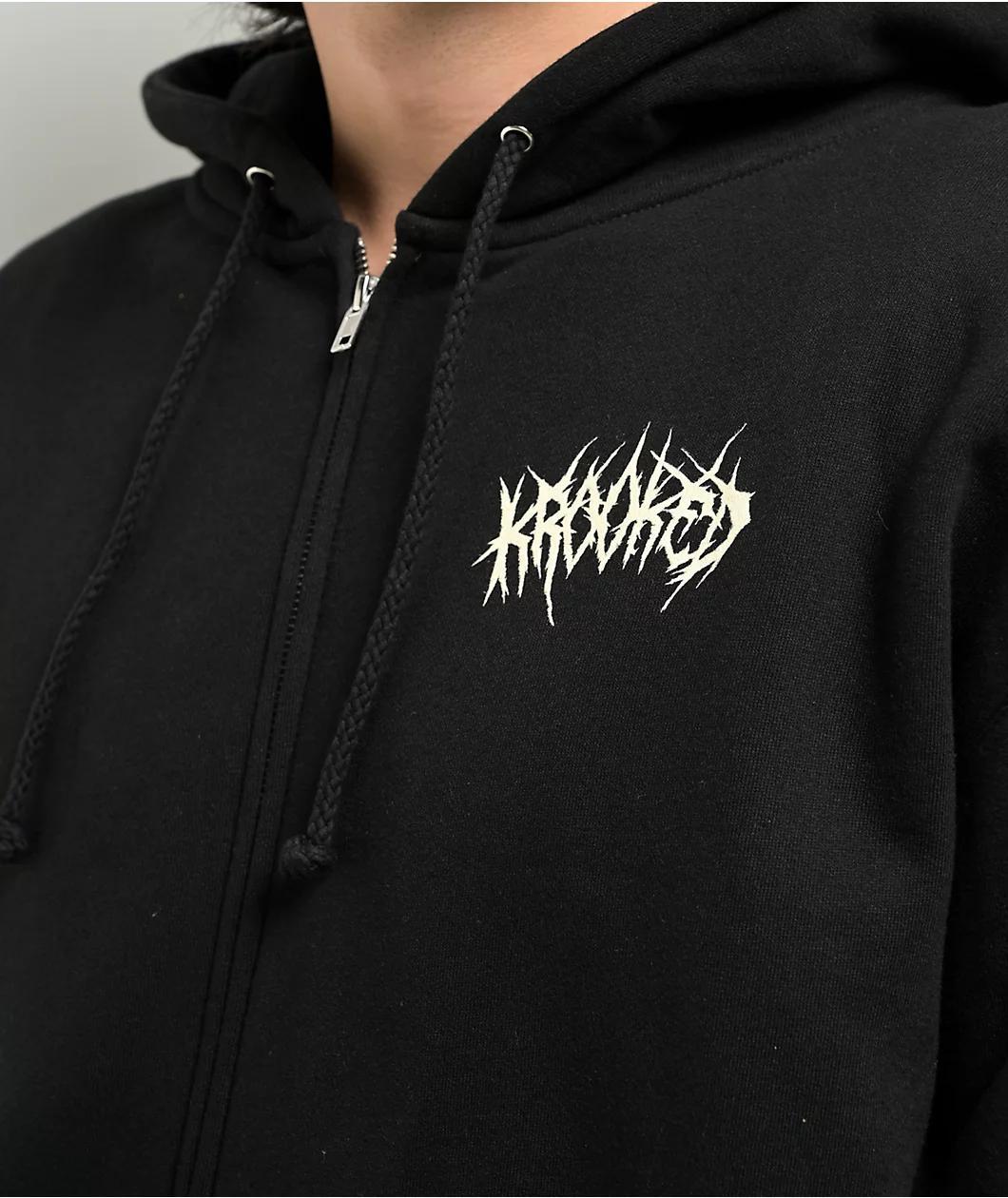 Krooked Necro-Shmoo Black Zip Hoodie Product Image