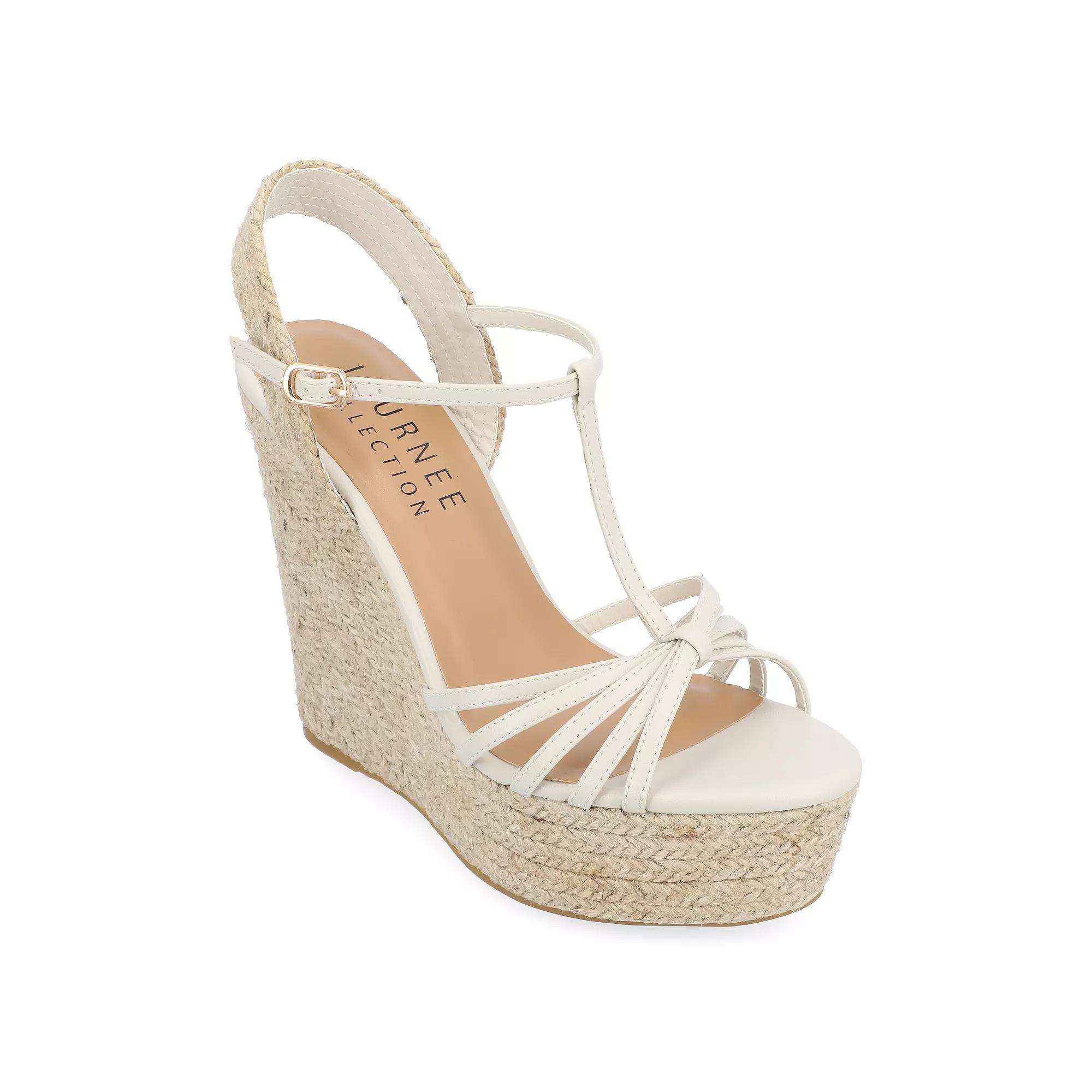 Journee Yara Tru Comfort Foam™ Women's Wedge Sandals, Size: 9.5, Grey Product Image