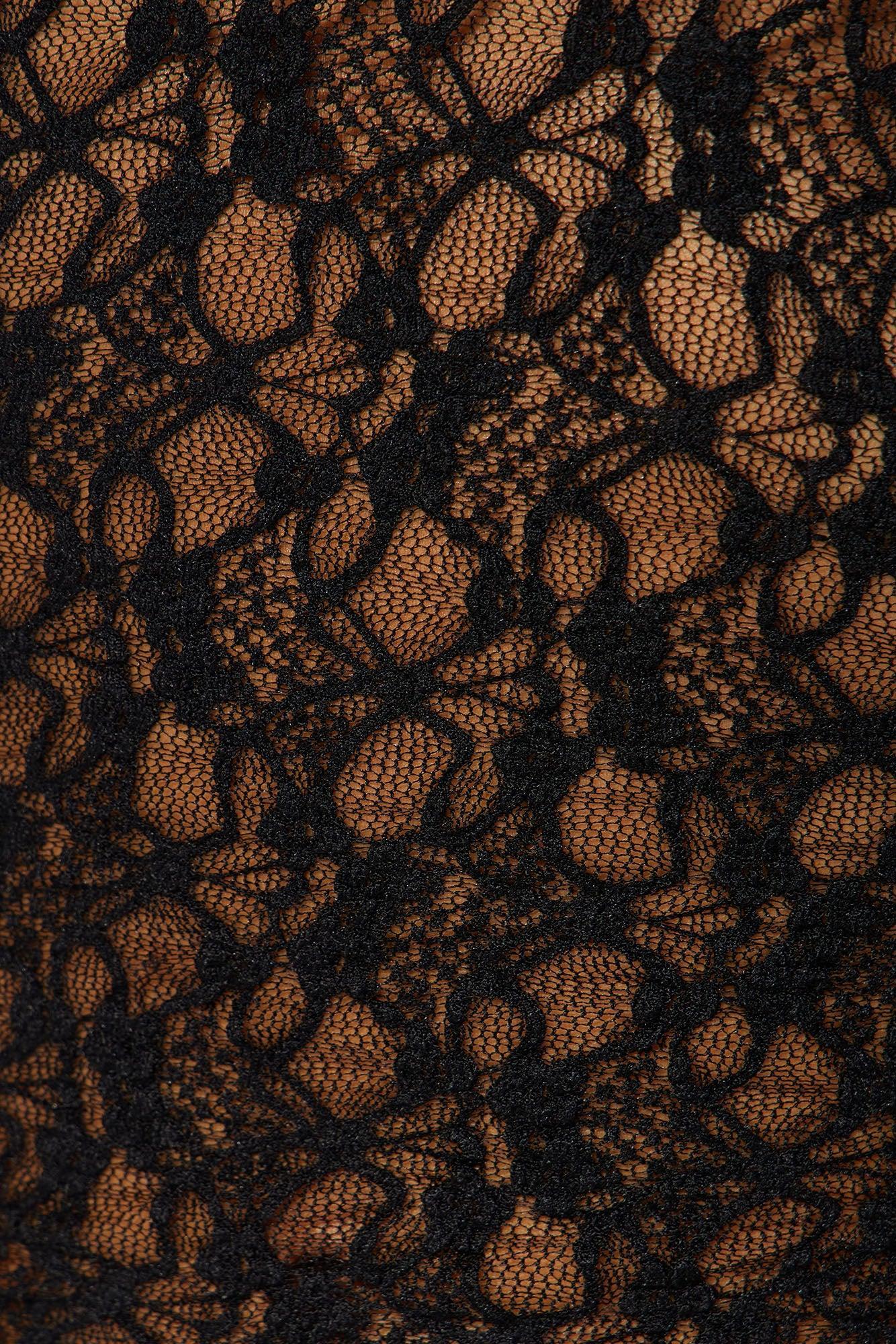 Lola Lace Tank Top And Mini Skirt Set - Black Product Image