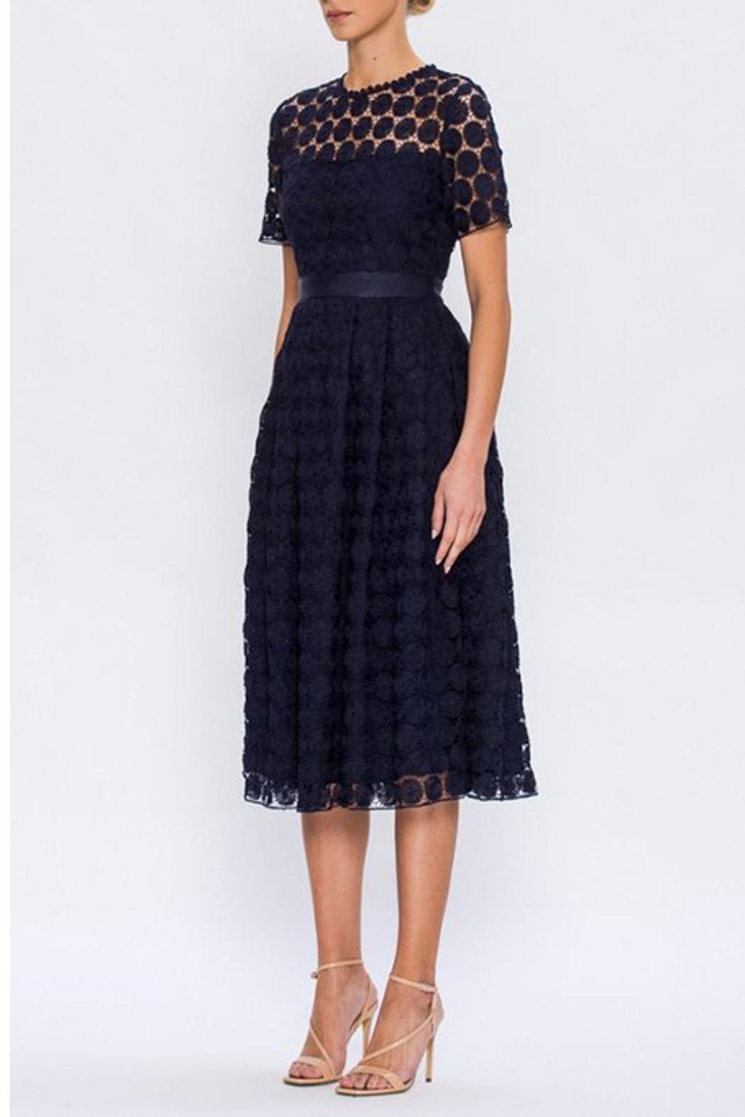 Navy Crochet Dress Product Image