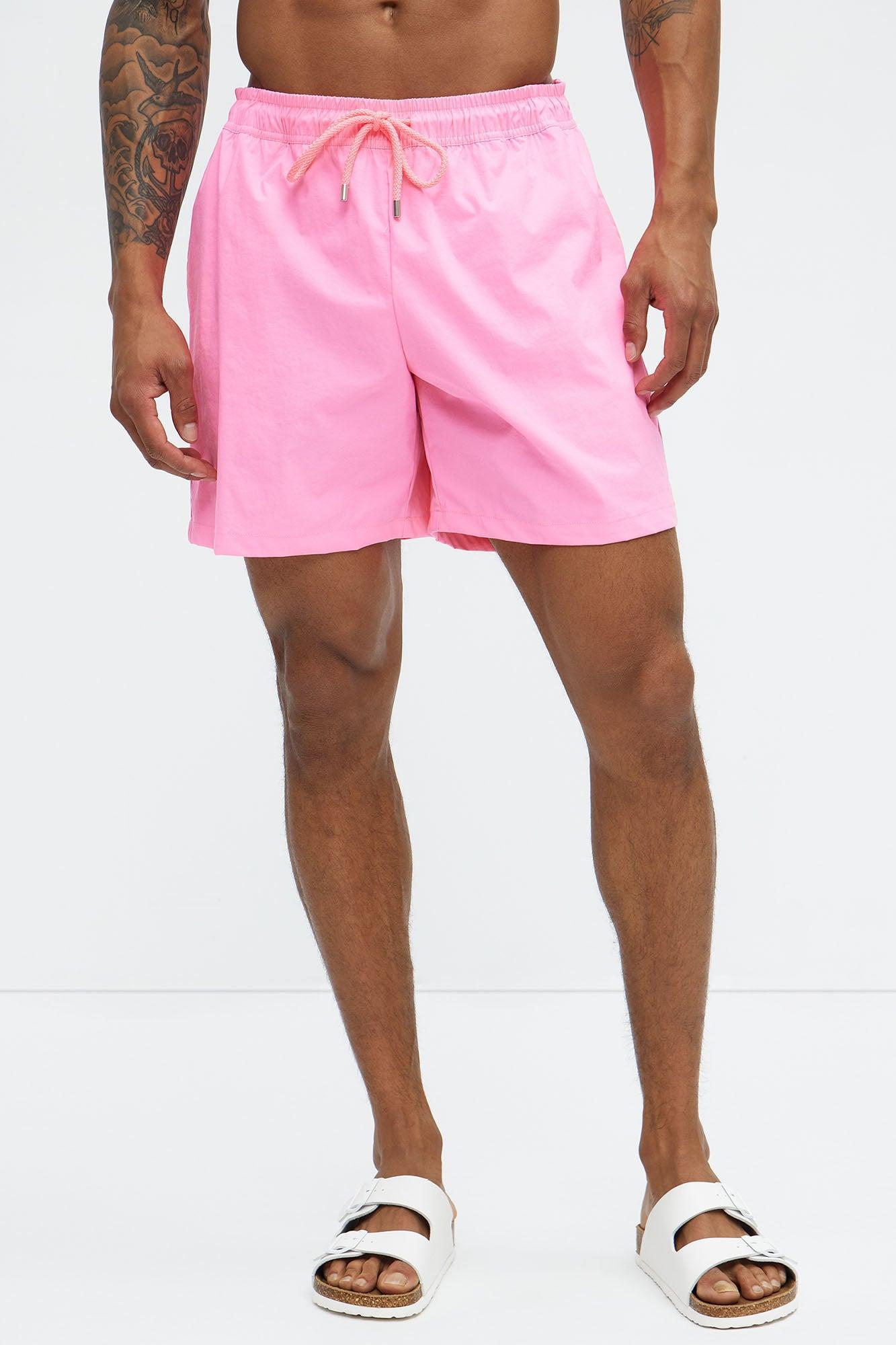 Side Taping Swim Classic Trunk - Pink Product Image