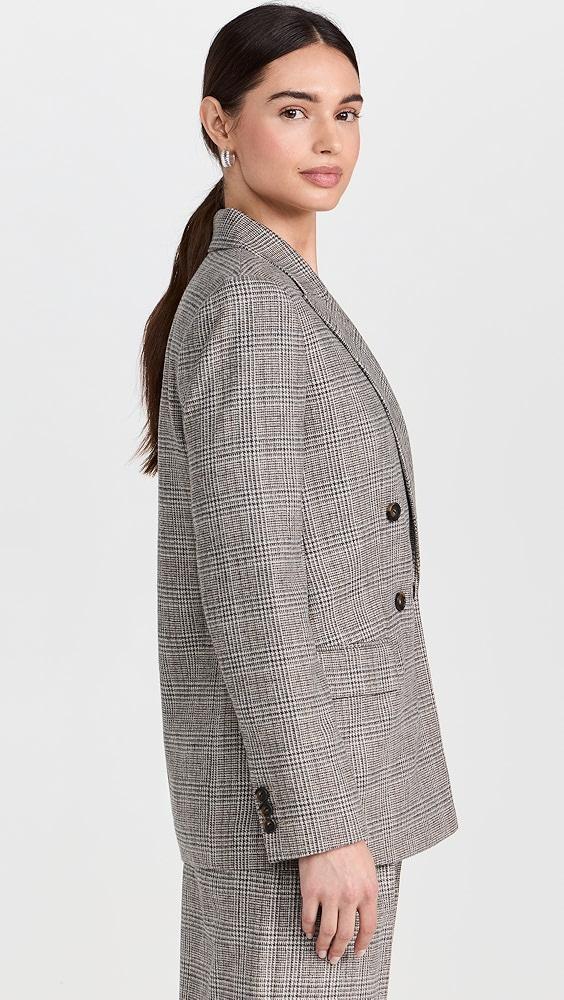 Vince Plaid Double Breasted Blazer | Shopbop Product Image