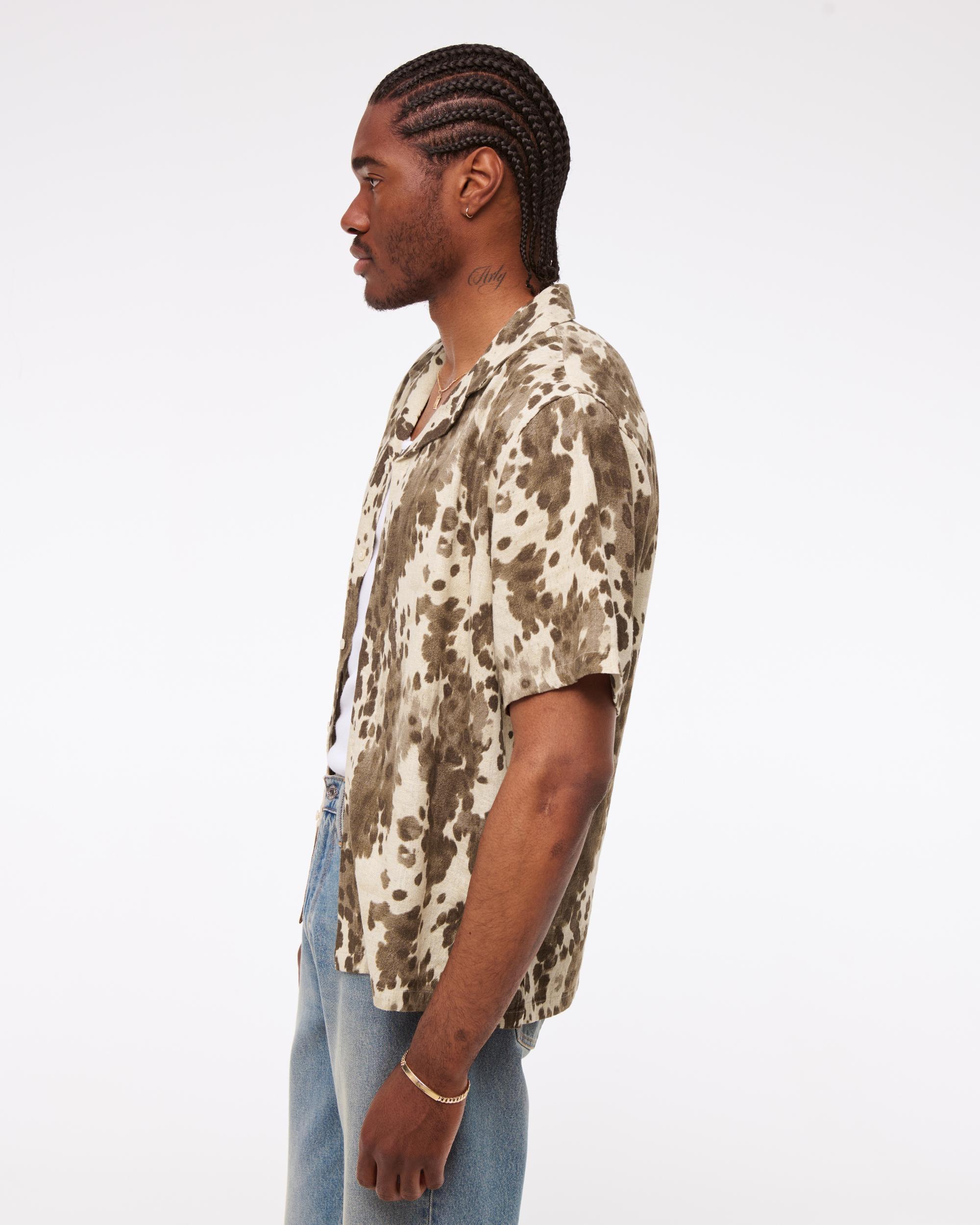 Camp Collar Summer Linen-Blend Shirt Product Image