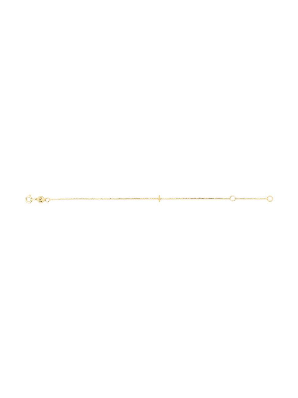 Womens 14K Yellow Gold Initial Charm Bracelet Product Image