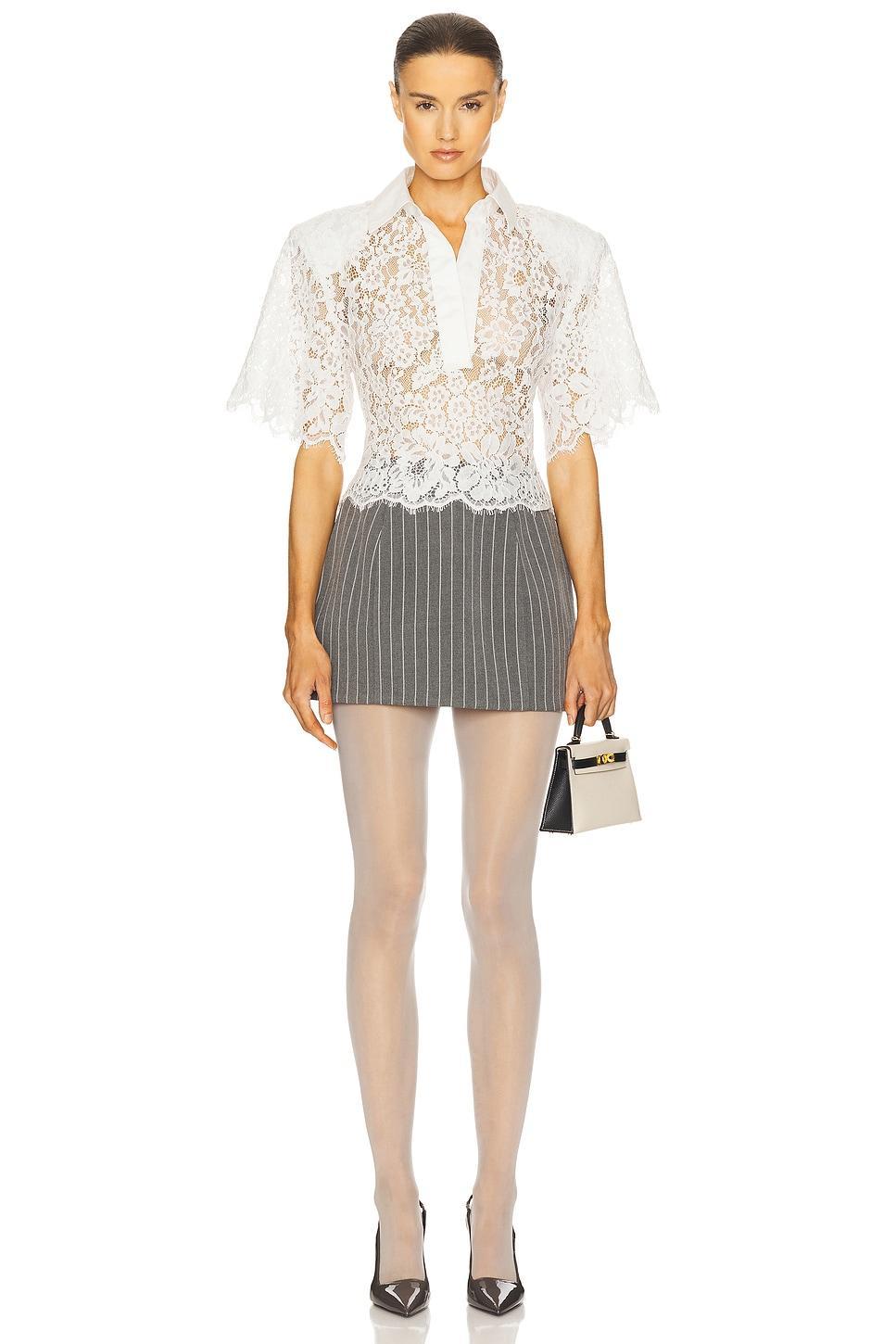The Lace Shirt With Shoulder Pad Helsa Product Image