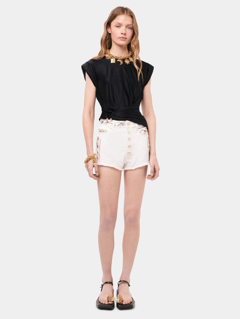 Black top with signature piercing Product Image