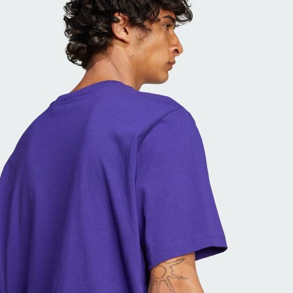adidas Skeleton Trefoil Tee Collegiate Purple XS Mens Product Image
