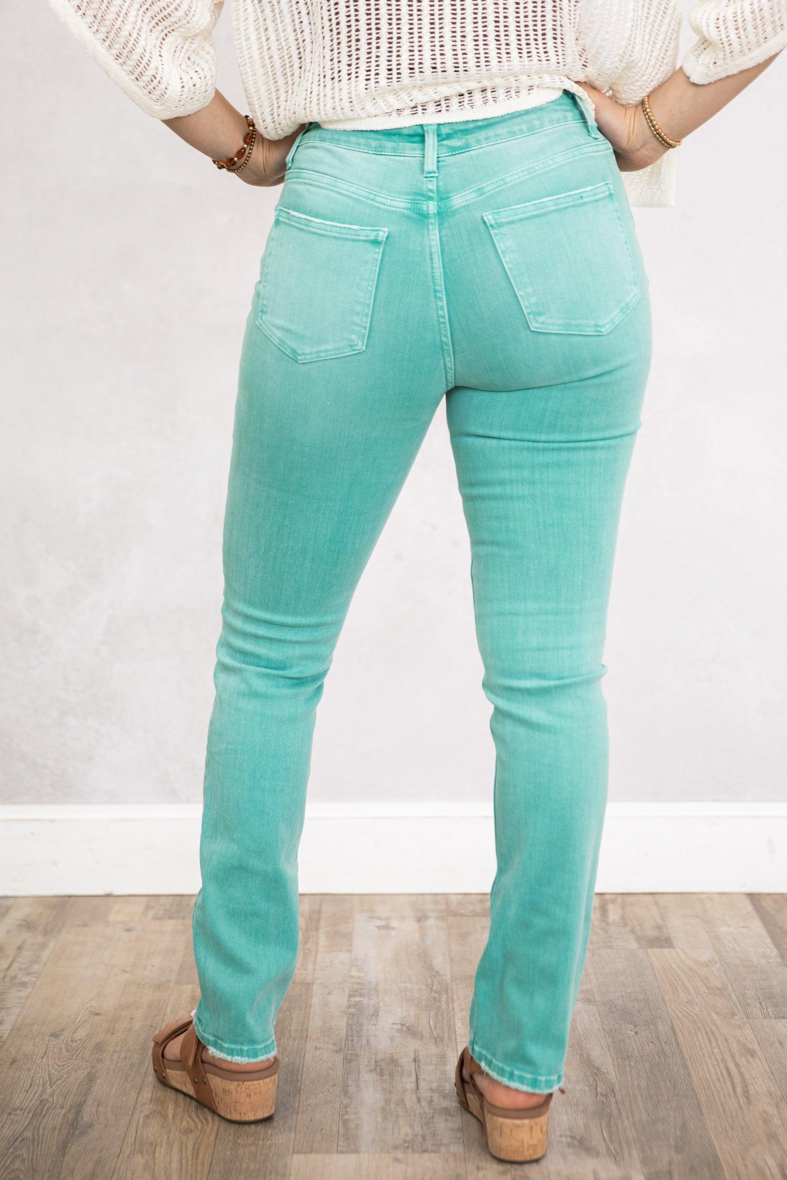 Flying Monkey Turquoise Straight Laced Jeans Product Image