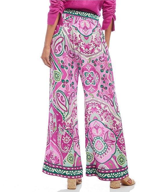 Karen Kane Printed Wide-Leg Pull-On Pants Product Image