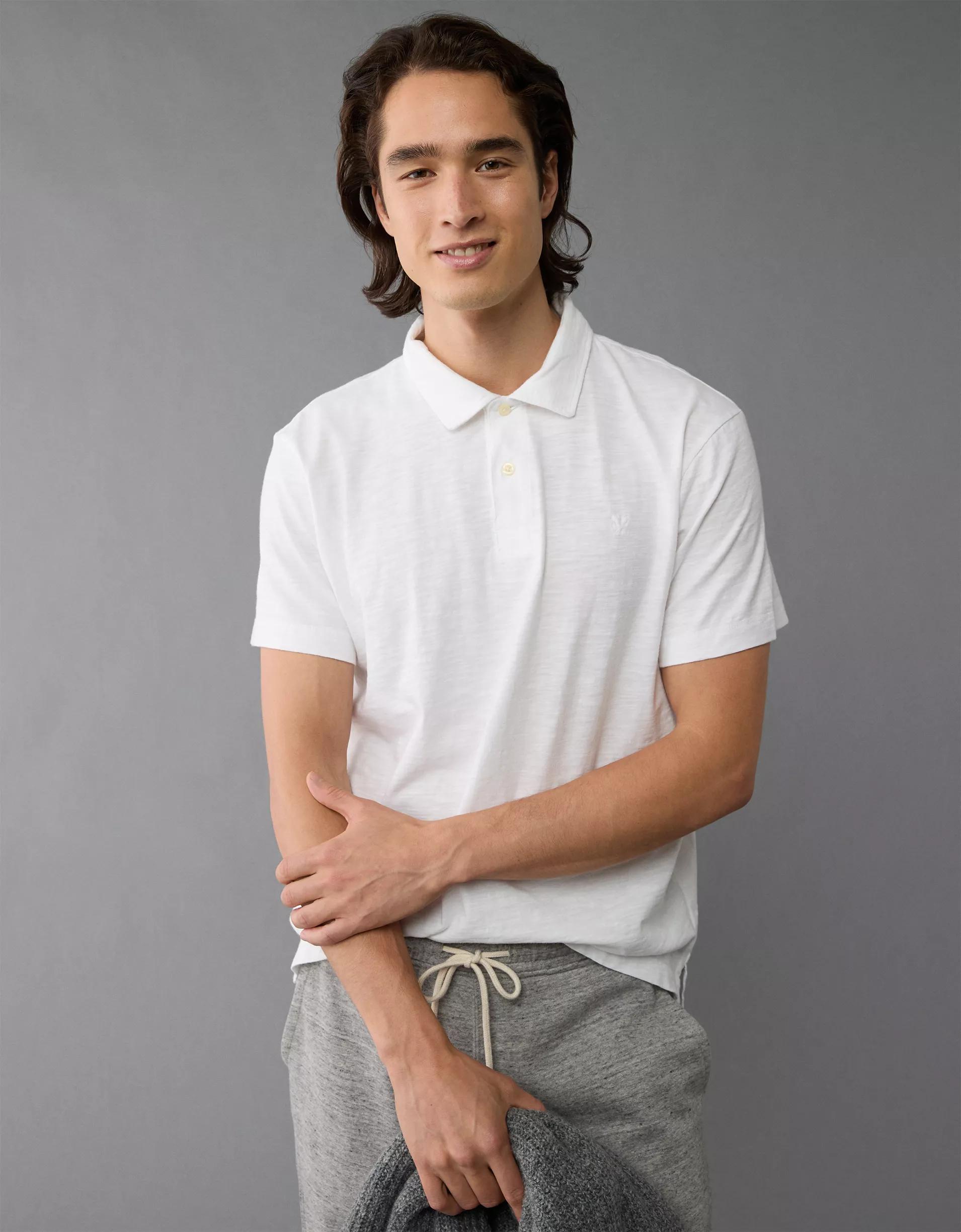 AE Slub Polo Shirt Product Image