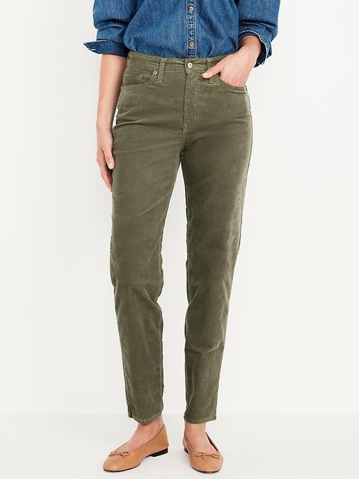High-Waisted OG Straight Corduroy Ankle Pants Product Image