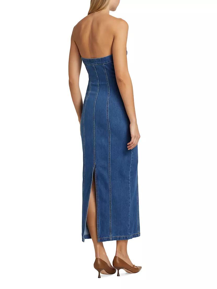 Leopol Denim Strapless Maxi Dress Product Image