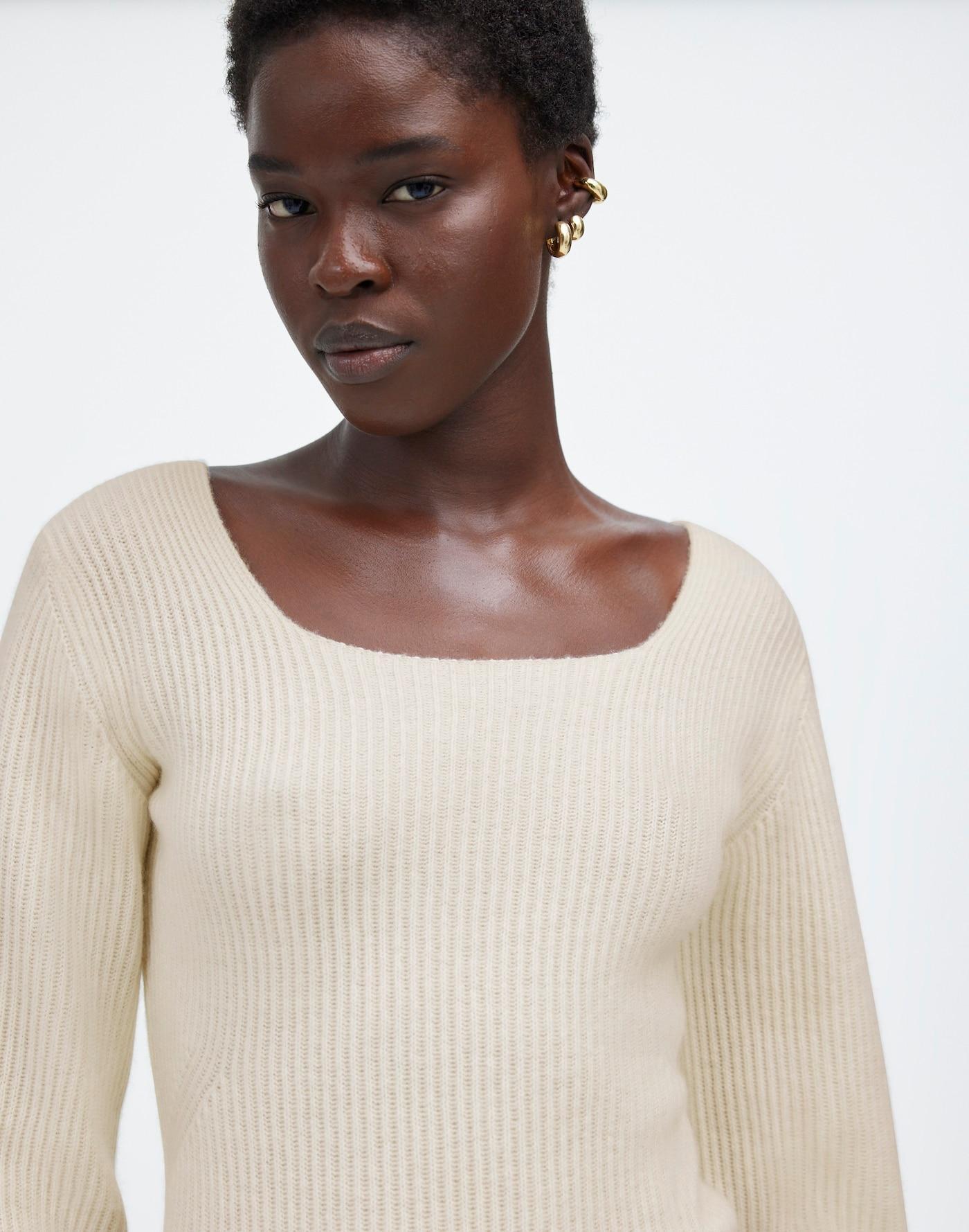 SoftWool Square-Neck Pullover Sweater Product Image