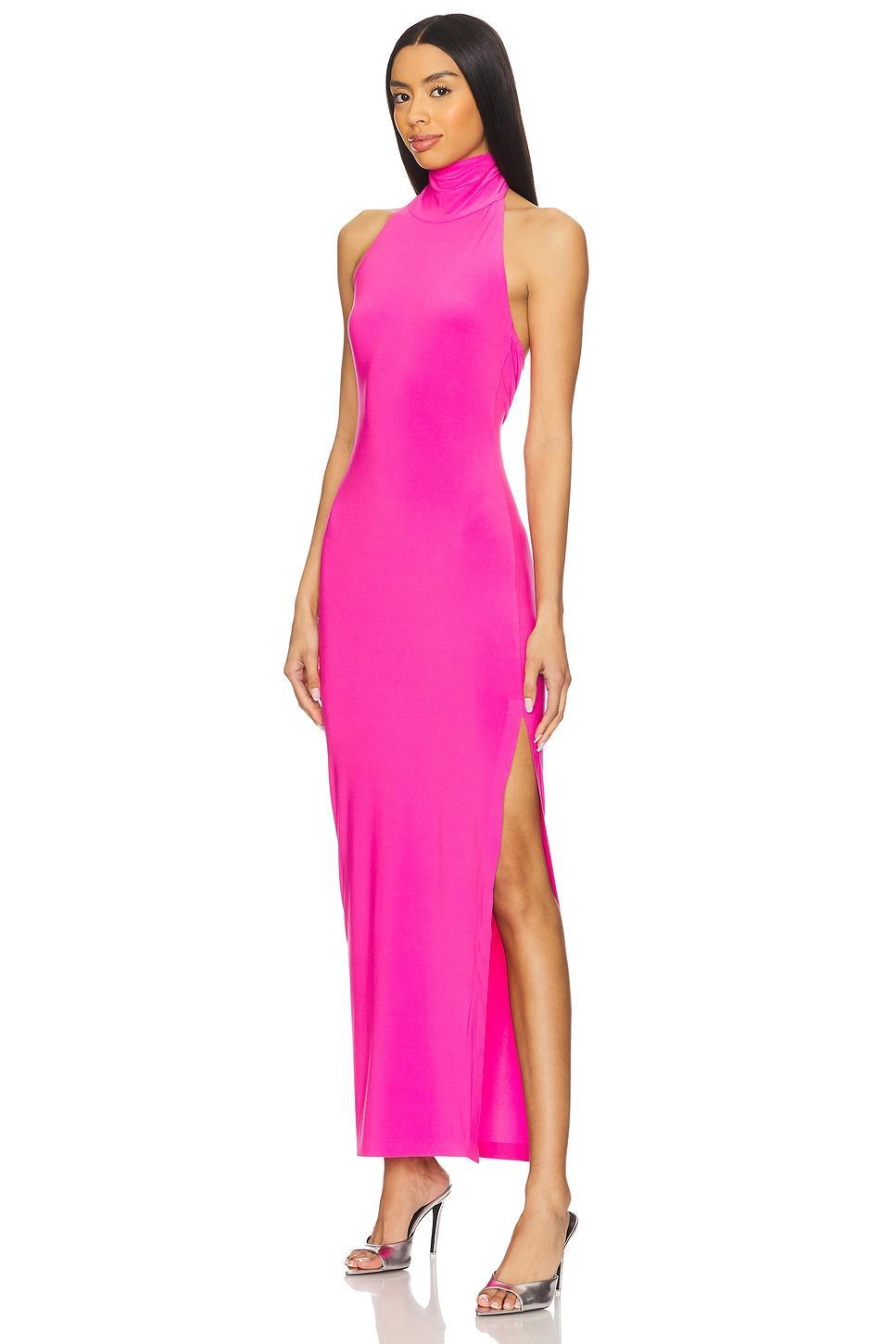 x REVOLVE Halter Turtleneck Side Slit Gown Norma Kamali Product Image