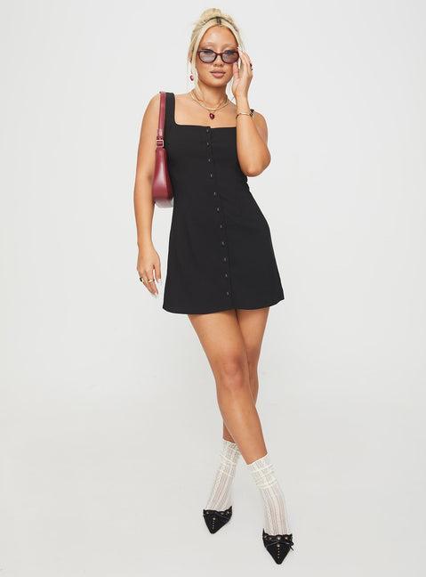 Zamie Mini Dress Black Product Image