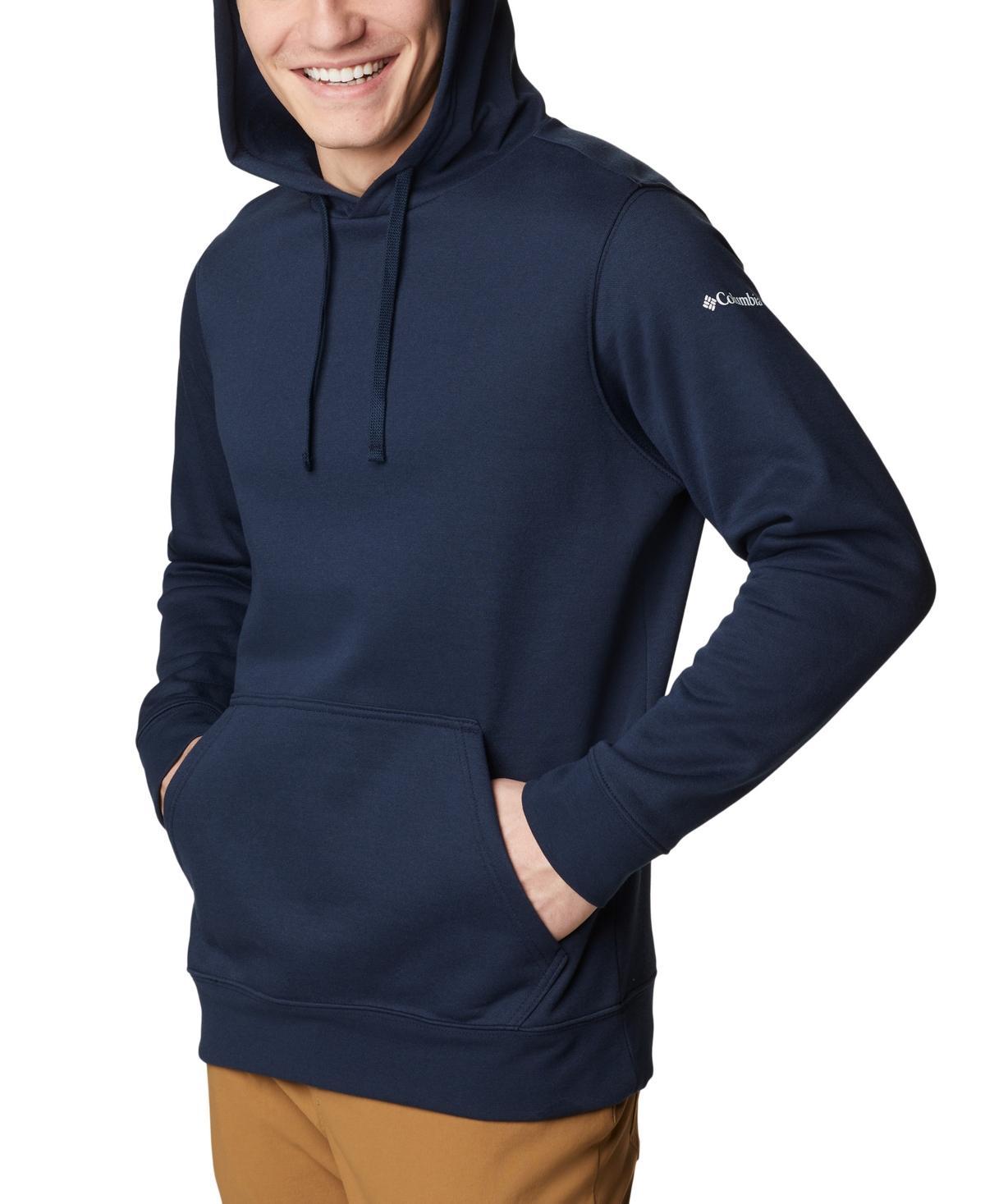 Mens Columbia Trek Fleece Hoodie Blue Product Image